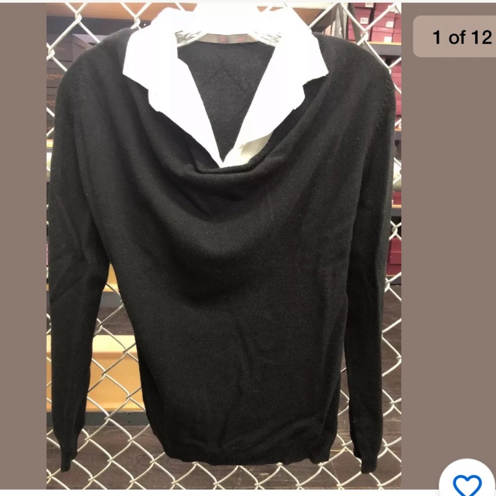 Seventy Wool Blouse Sweater Top Sz IT 42